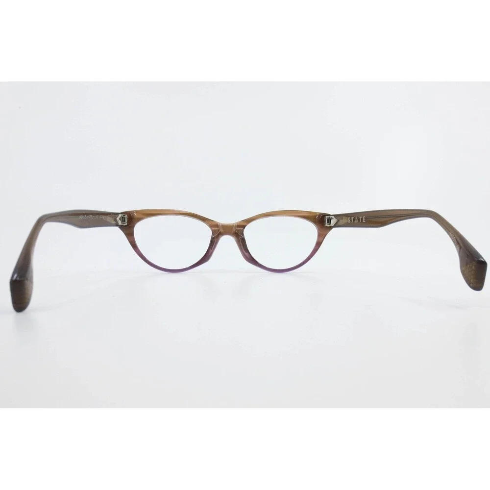 STATE Optical Co LaSalle Cat Eye Eyeglasses Hazel Lilac Brown Purple 49-18-140